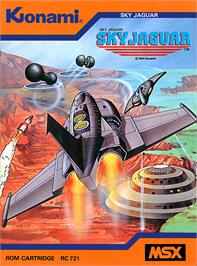 Box cover for Sky Jaguar on the MSX.