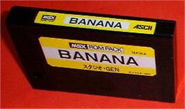 Cartridge artwork for Banana on the MSX.
