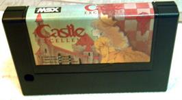 Cartridge artwork for Castle Excellent on the MSX.