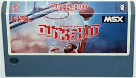 Cartridge artwork for Dunk Shot on the MSX.