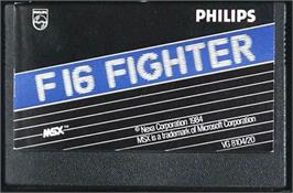 Cartridge artwork for F-16 Fighting Falcon on the MSX.