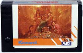 Cartridge artwork for Goonies, The on the MSX.