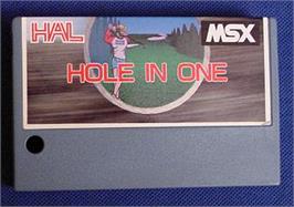 Cartridge artwork for Hole in One Professional on the MSX.