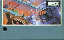 Cartridge artwork for Step Up on the MSX.