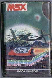 Cartridge artwork for Turboat on the MSX.