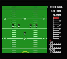 In game image of 10-Yard Fight on the MSX.