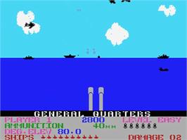 In game image of Beach Head on the MSX.