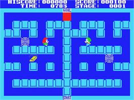 In game image of Binary Land on the MSX.