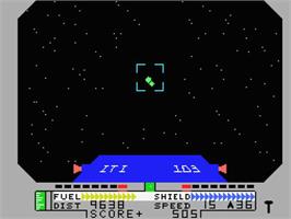In game image of Blockade Runner on the MSX.