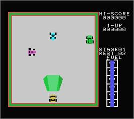 In game image of Car Jamboree on the MSX.