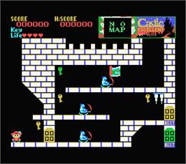 In game image of Castle Excellent on the MSX.