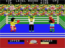 In game image of Champion Boxing on the MSX.