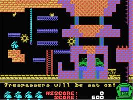 In game image of Chubby Gristle on the MSX.