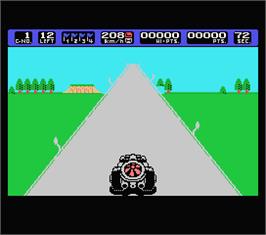 In game image of Coaster Race on the MSX.