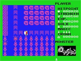 In game image of Dragon Slayer: The Legend of Heroes on the MSX.