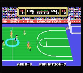 In game image of Dunk Shot on the MSX.