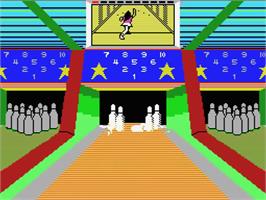In game image of Dynamite Bowl on the MSX.