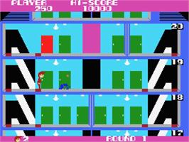 In game image of Elevator Action on the MSX.