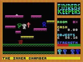 In game image of Finders Keepers on the MSX.
