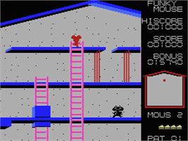 In game image of Funky Mouse on the MSX.