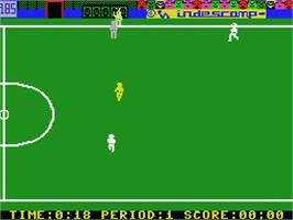 In game image of Futbol on the MSX.
