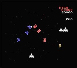 In game image of Galaga on the MSX.