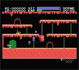 In game image of Goonies, The on the MSX.