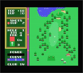 In game image of Hole in One on the MSX.