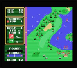 In game image of Hole in One Professional on the MSX.