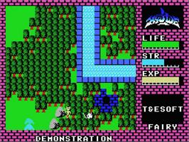 In game image of Hydlide on the MSX.