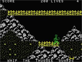 In game image of Indiana Jones and the Temple of Doom on the MSX.