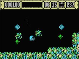 In game image of Jaws on the MSX.