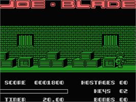 In game image of Joe Blade on the MSX.