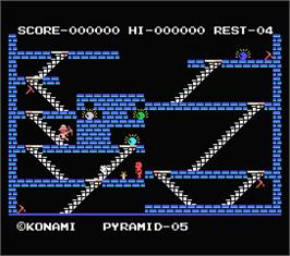 In game image of King's Valley on the MSX.