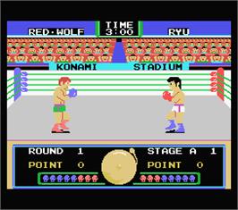 In game image of Konami's Boxing on the MSX.