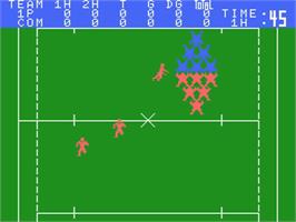 In game image of MSX Rugby on the MSX.
