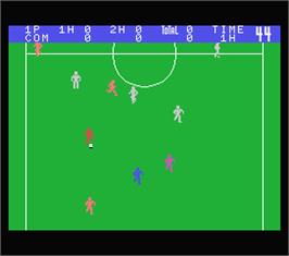 In game image of MSX Soccer on the MSX.