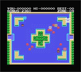In game image of Mopiranger on the MSX.