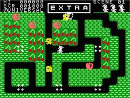 In game image of Mr. Do! on the MSX.