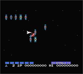In game image of Nemesis 2 on the MSX.