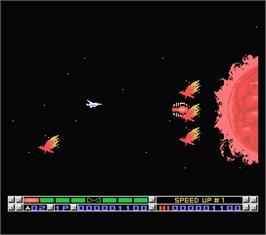 In game image of Nemesis 3: The Eve of Destruction on the MSX.