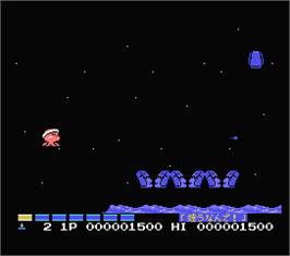 In game image of Parodius on the MSX.