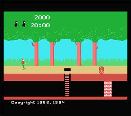 In game image of Pitfall on the MSX.