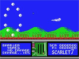 In game image of Scarlet 7: The Mightiest Women on the MSX.