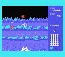 In game image of Senjyo on the MSX.