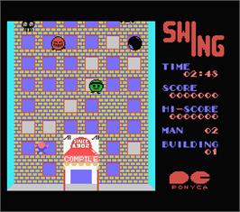 In game image of Swing on the MSX.