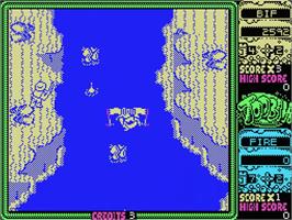 In game image of Toobin' on the MSX.