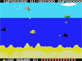 In game image of Yellow Submarine on the MSX.