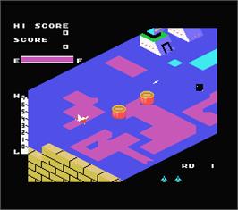 In game image of Zaxxon on the MSX.