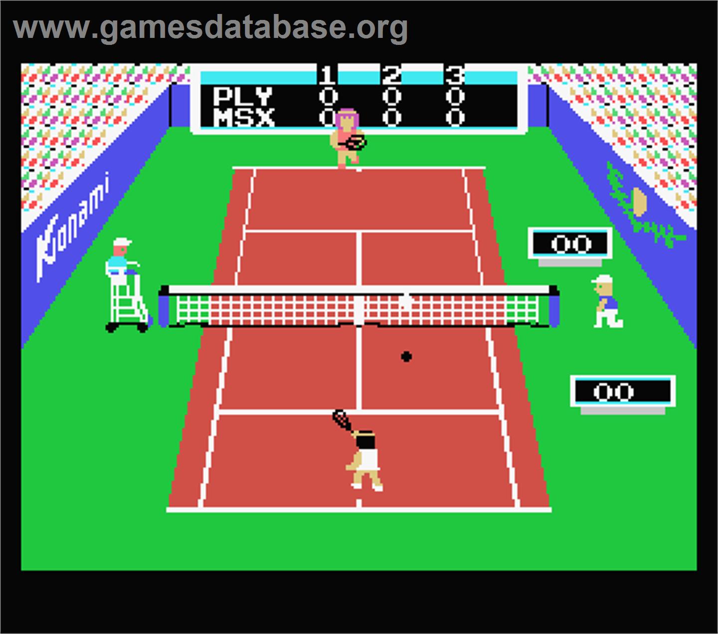 Konami's Tennis - MSX - Artwork - In Game